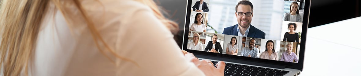 woman having a virtual meeting