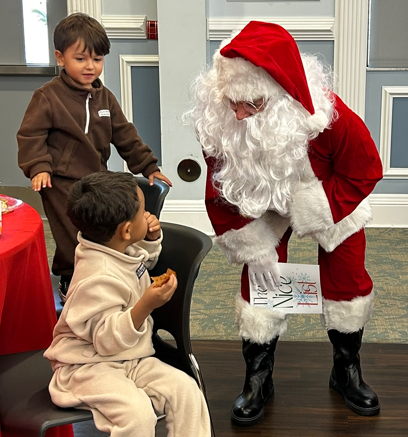 Santa Visits with Children